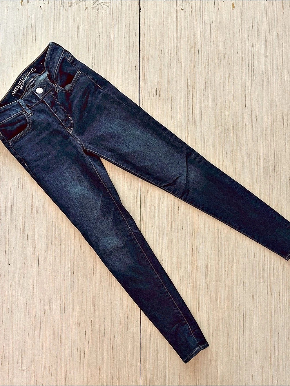American Eagle Outfitters Super Super Stretch X Skinny Jeans Dark Indigo, Size 4